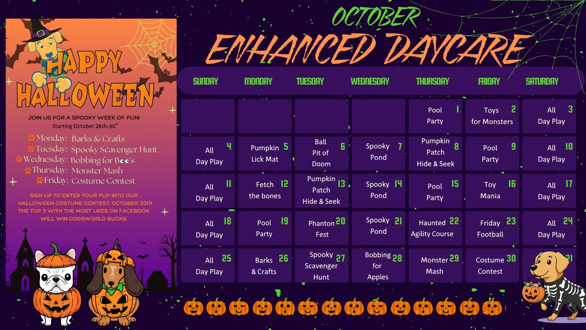 October Events Calendar